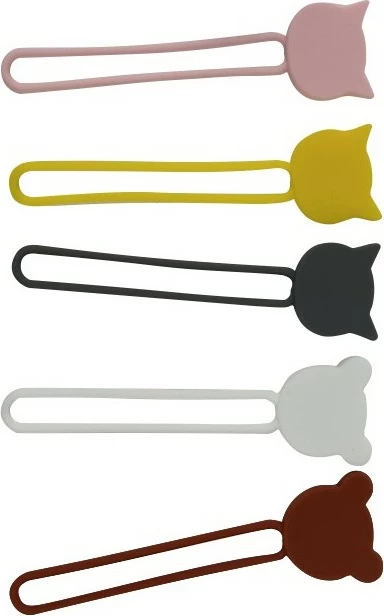 Mbështjellës kabllosh Hurtel silikon, rozë