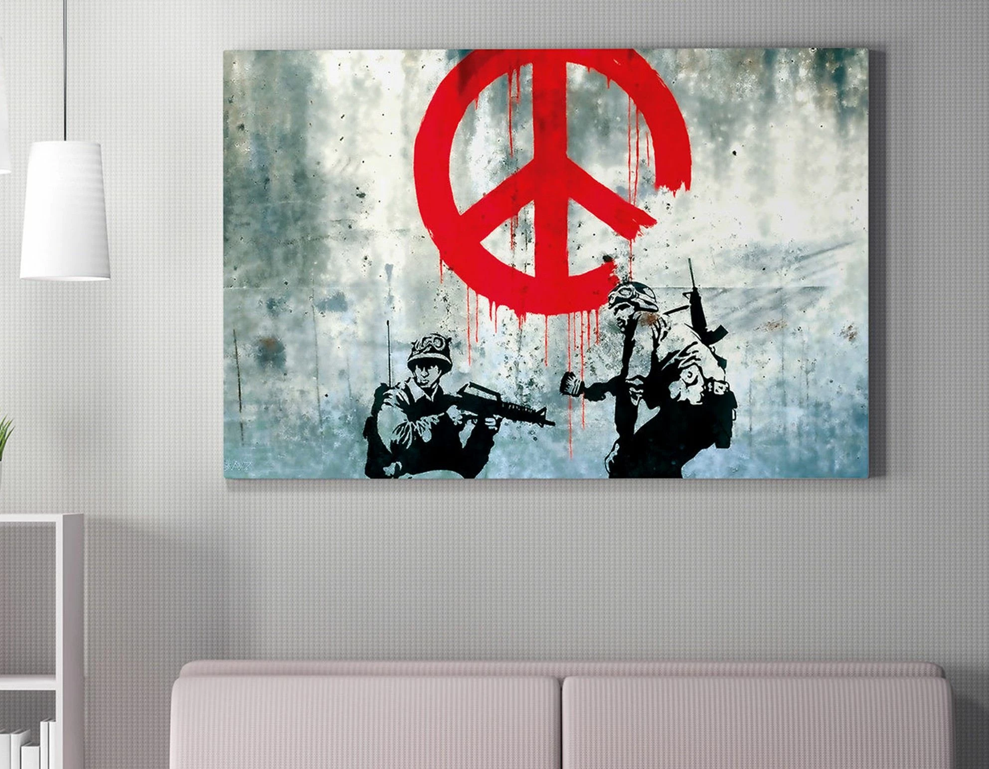 Pikturë dekorative në kanavacë, Banksy, shumëngjyrëshe, WY126, 50x70cm