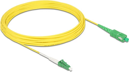 Kabllo fiber optike DeLOCK LC-APC në SC-APC, Simplex Singlemode OS2, 10 m, e verdhë