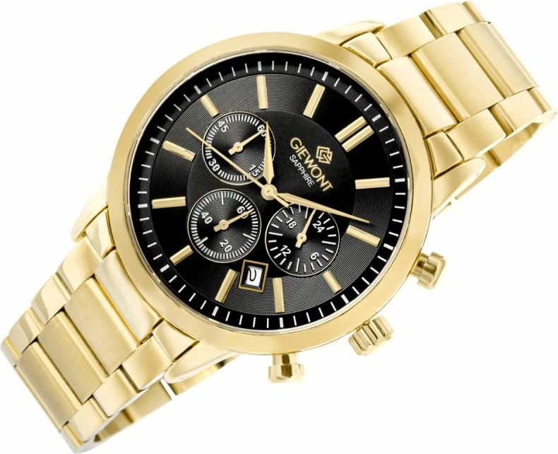 Orë dore meshkuj Giewont GW8510-B5, gold black, set