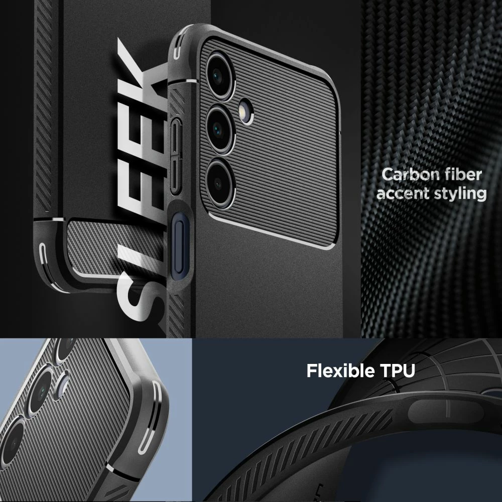 Mbështjellës Spigen Rugged Armor për Samsung Galaxy A25/A25 5G, Matte Black