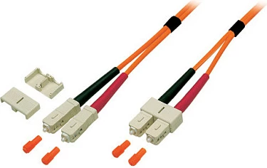 Kabllo fiber optike EFB Elektronik ECOFIBER, SC-SC, multimode, duplex, portokalli