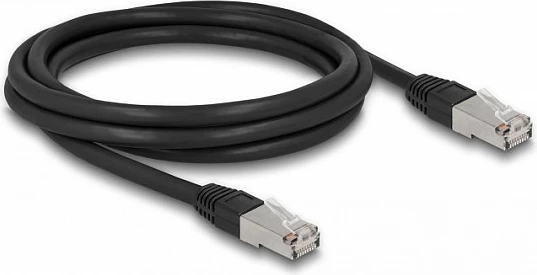 Kabllo rrjeti DeLOCK Cat6a S/FTP Outdoor 2m, RJ45, e zezë