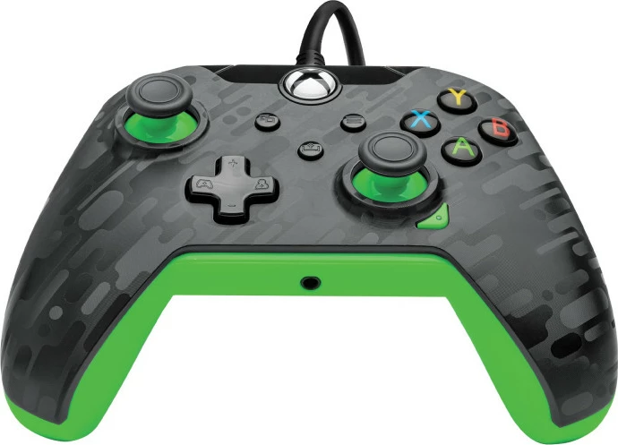 Kontroller i telit PDP Xbox Carbon, kabllo 2.5 m, 3.5 mm jack, kompatibil me Xbox Series X|S/Xbox One/Windows 10/11, Carbon/Neon Green
