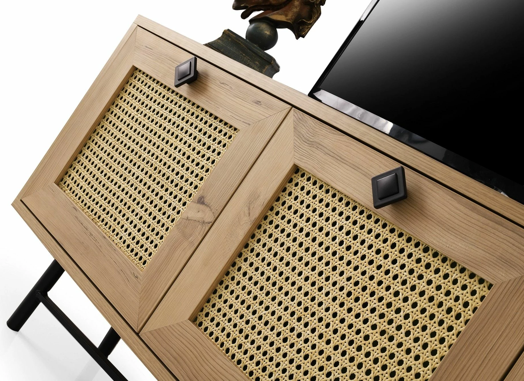 Komodë TV Hanah Home, Alcazar 140, ngjyrë lis dhe e zezë
