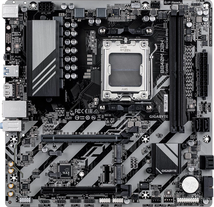 Pllakë amë GIGABYTE B840M D2H, AM5, mATX, 2x DDR5