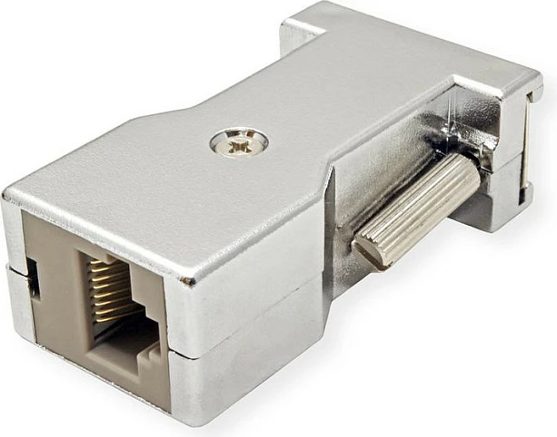 Adapter serial ROLINE DB9 (female) në RJ-45 (female), plug and play, gri/argjend