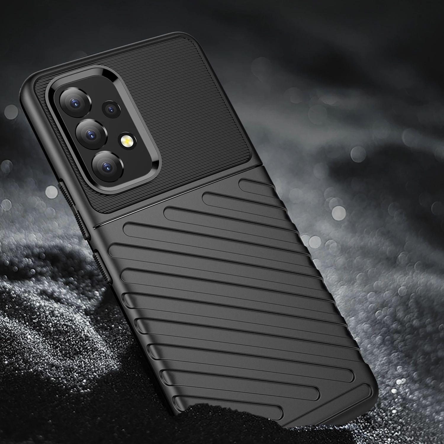 Mbështjellës Hurtel Thunder Case për Samsung Galaxy A53 5G, i zi