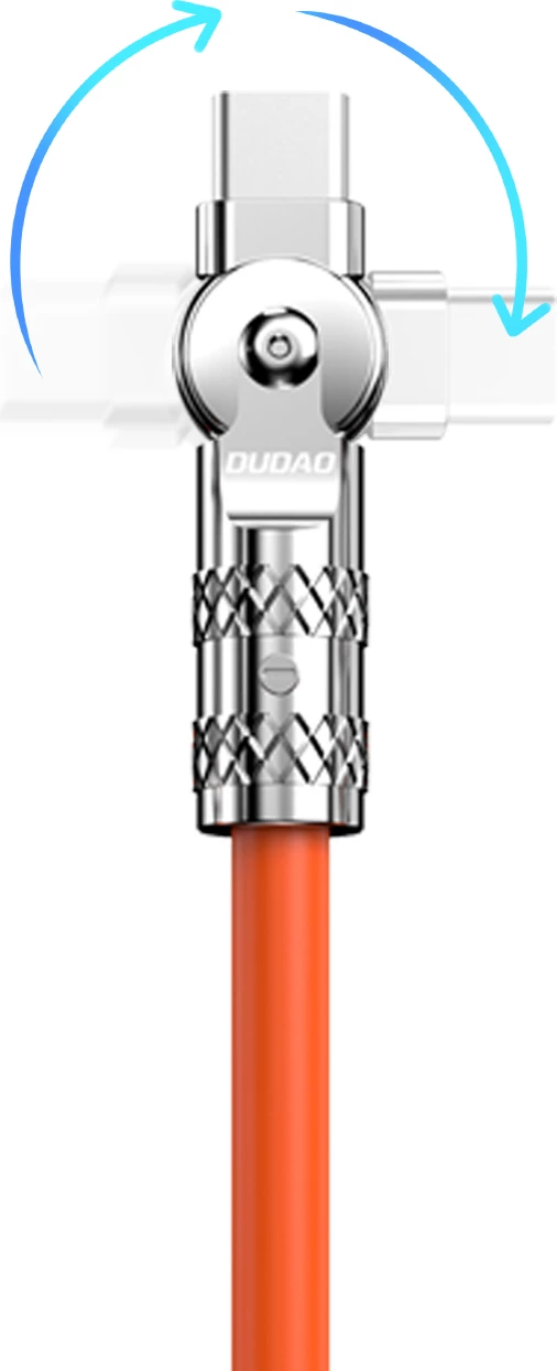Kabllo karikimi Dudao L24CL USB-C në Lightning, 1m, 30W, portokalli