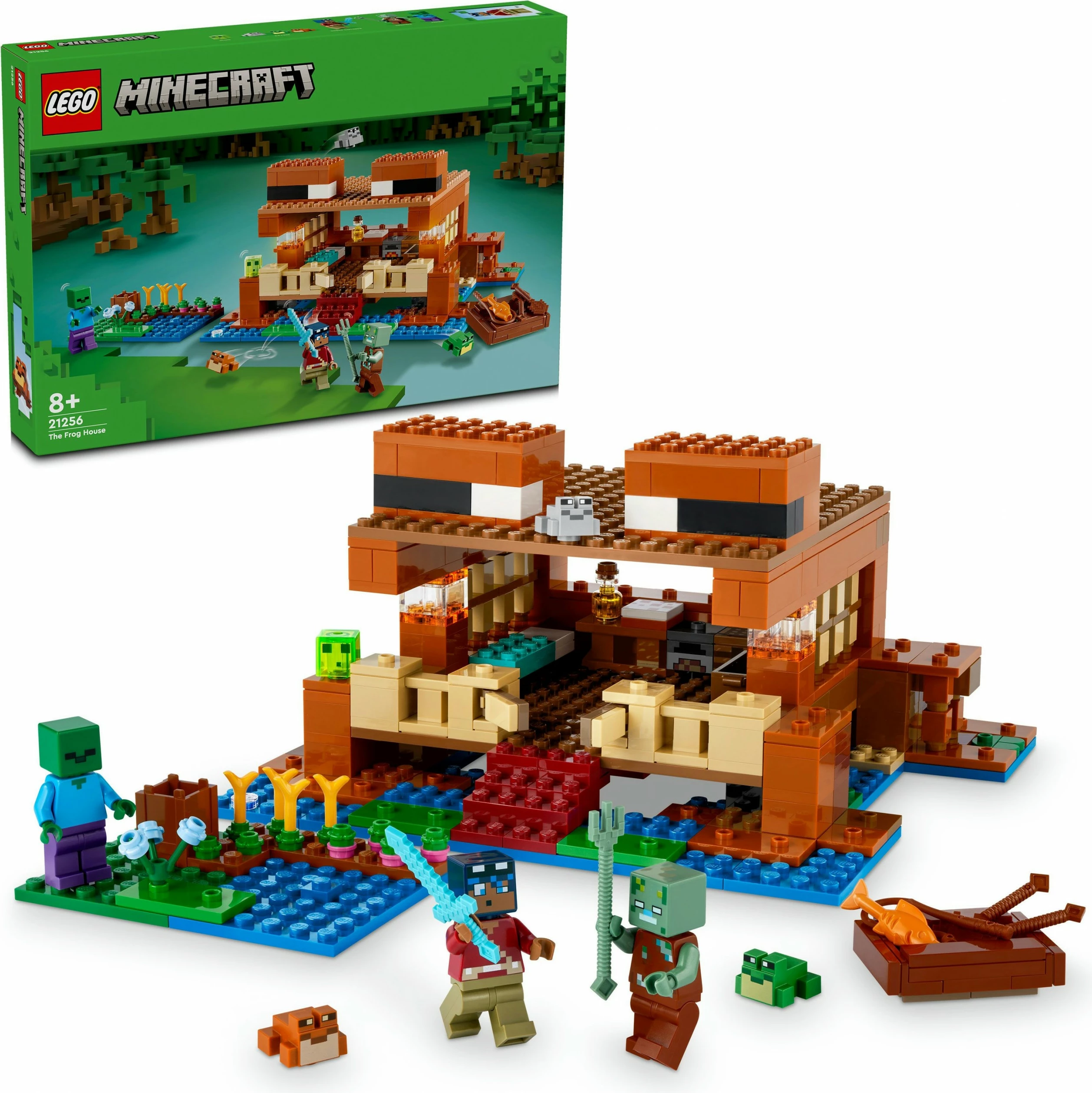 Set ndërtimi LEGO Minecraft 21256 The Frog House, 400 pjesë, shumëngjyrëshe