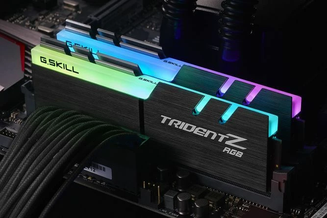 RAM Memorje G.Skill Trident Z RGB F4-3200C16D-32GTZRX 32GB DDR4 3200MHz CL16, e zezë, set 2x16GB