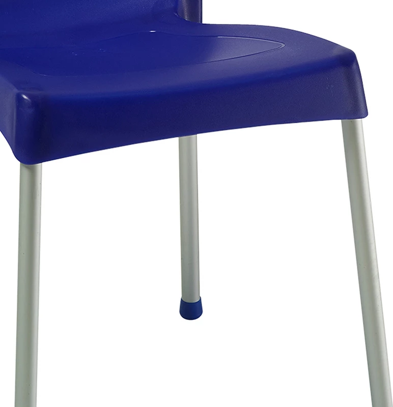 Karrige e punuar PP ngjyrë kaltër e errët - këmbë alumini