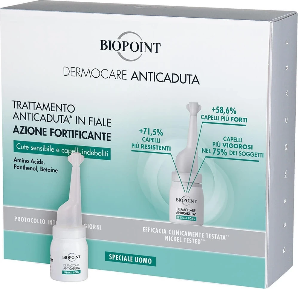 Serum për flokë Biopoint Personal Dermocare Anticadura Men, 20 copë
