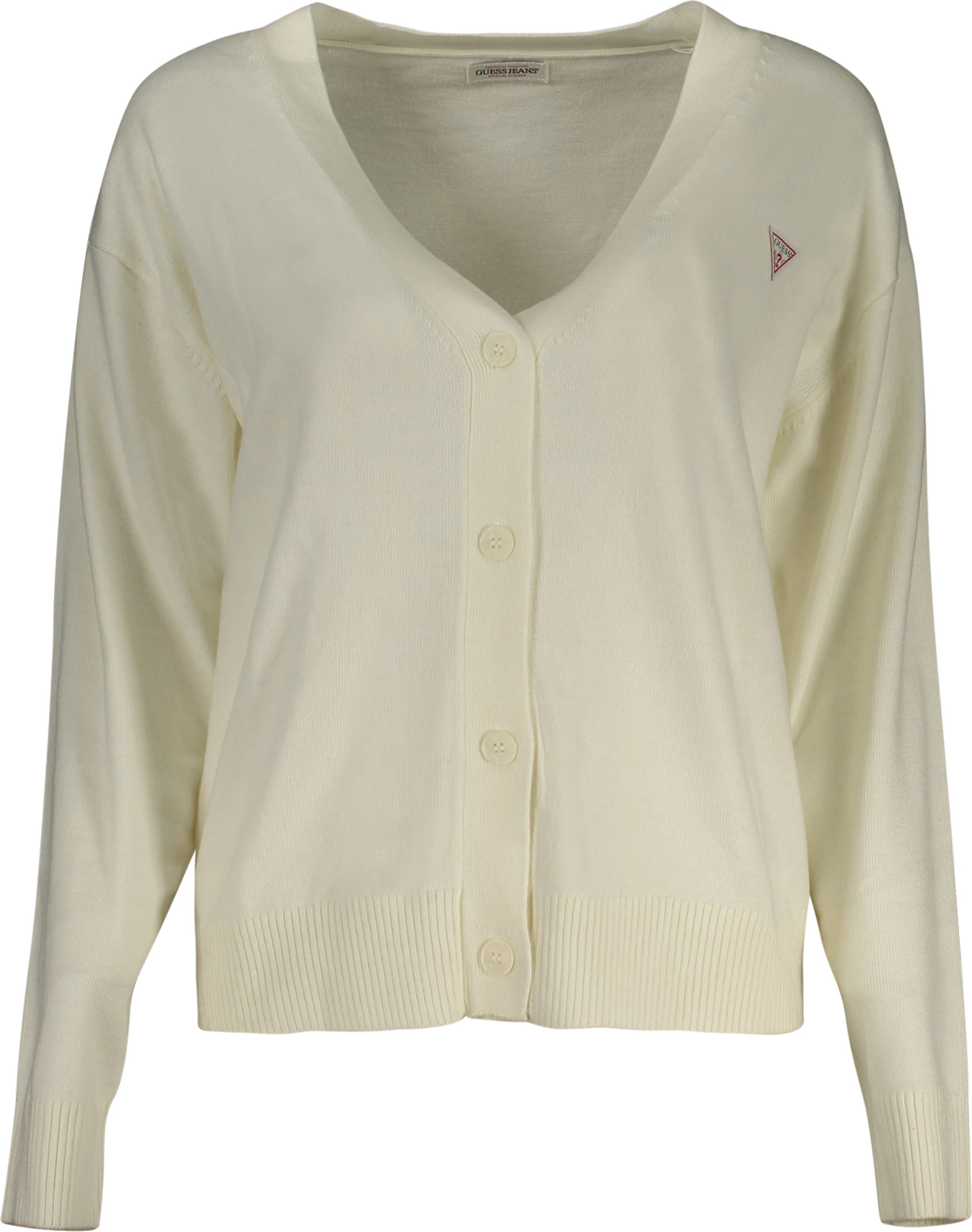 Xhemper për femra GUESS JEANS, të bardhë