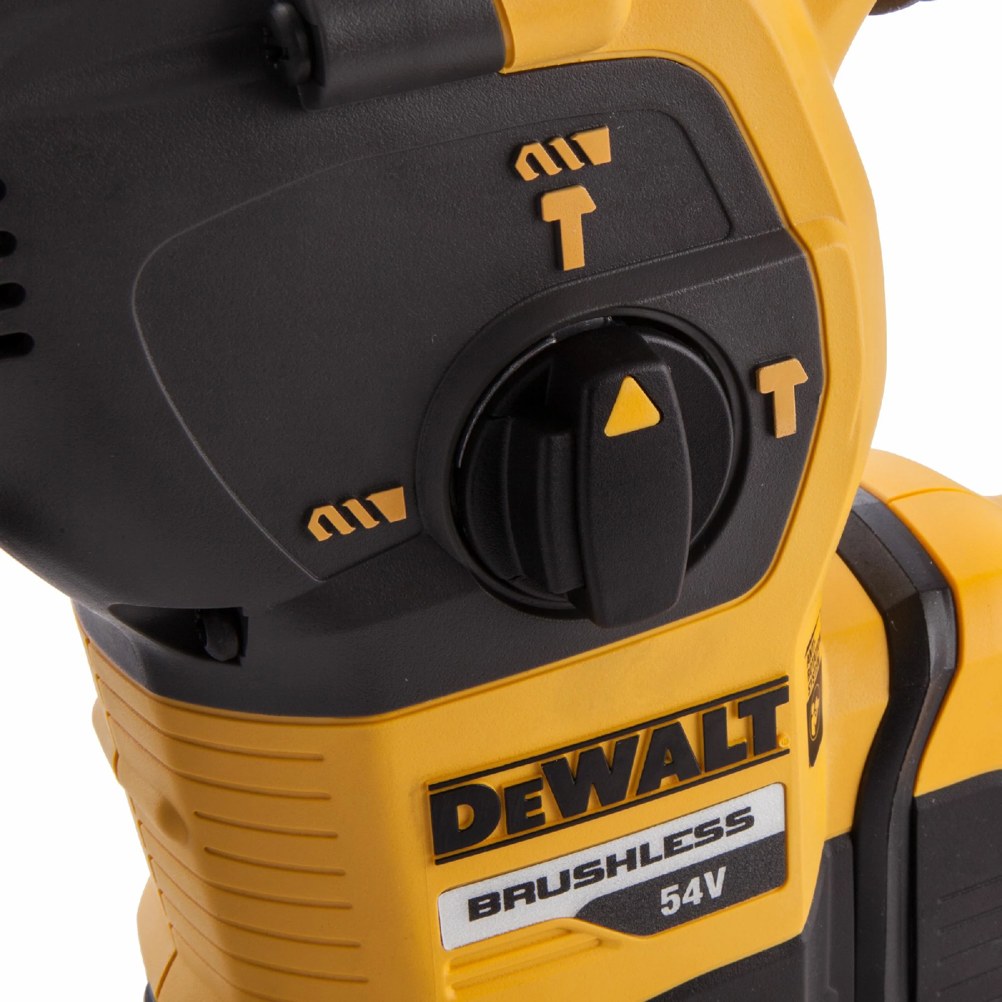 Trapan çekiç rrotullues Dewalt DCH333X2 54V 3.5J SDS-Plus, 2x 9Ah me karikues, në kuti, e verdhë/zezë