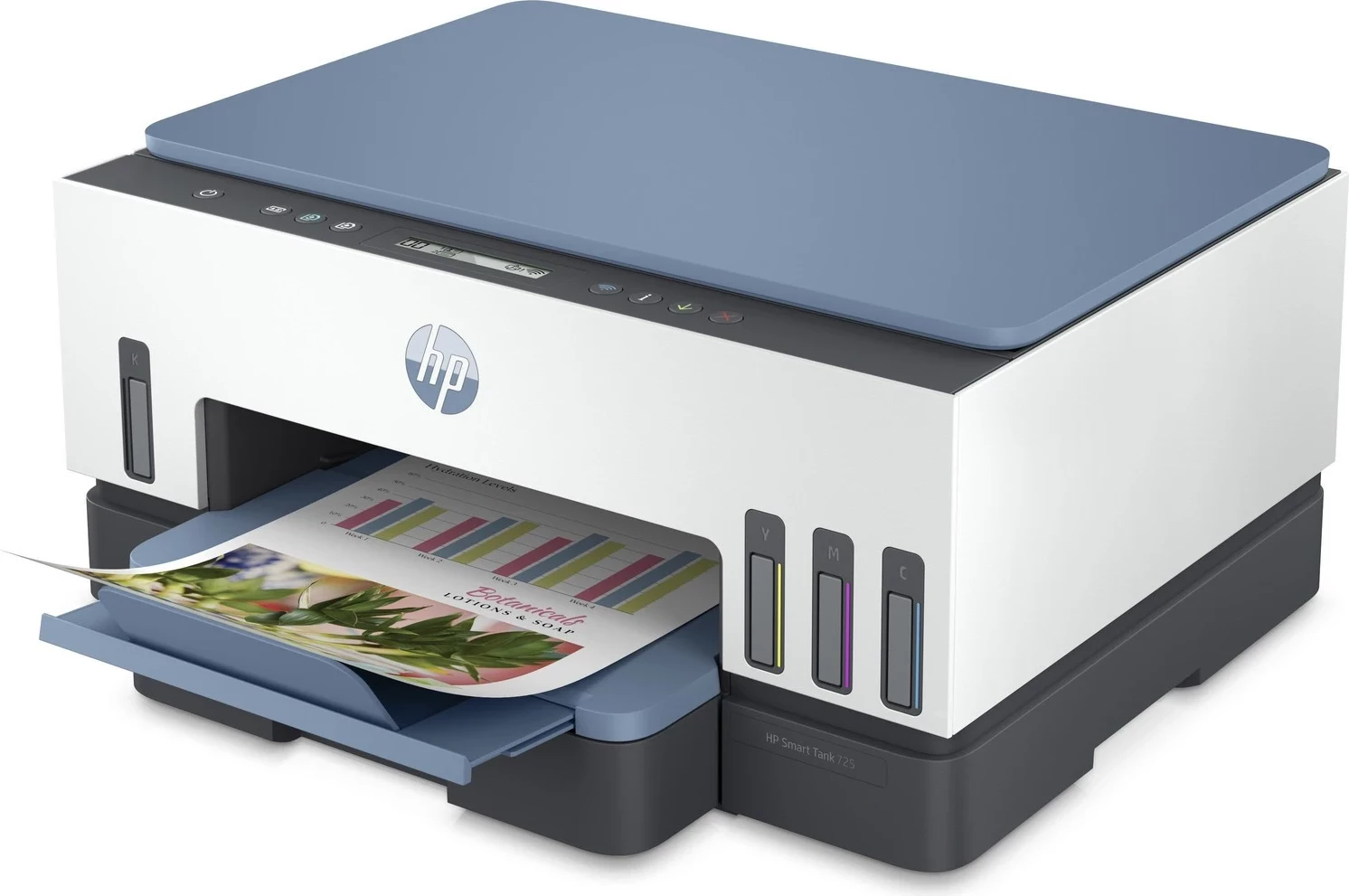 Printer HP Smart Tank 725, USB WiFi, bardhë-kaltër