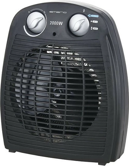 Ngrohës me ventilator Emerio 2000W, 2 nivele, termostat, i zi