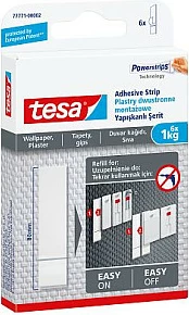 Shirita ngjitës Tesa Powerstrips Tapete & Putz, 1 kg, 6 copë