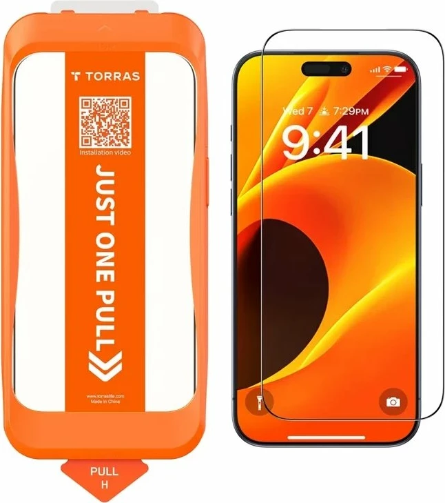 Xham i kalitur mbrojtës ekrani Torras Install Master Series për iPhone 17 9H me kornizë instalimi
