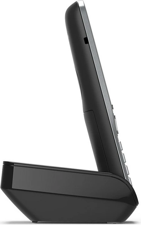 Telefon pa tel Gigaset COMFORT 500, DECT, Speakerphone, 200 kontakte, ID thirrësit, Ngjyrë e zezë dhe argjendtë