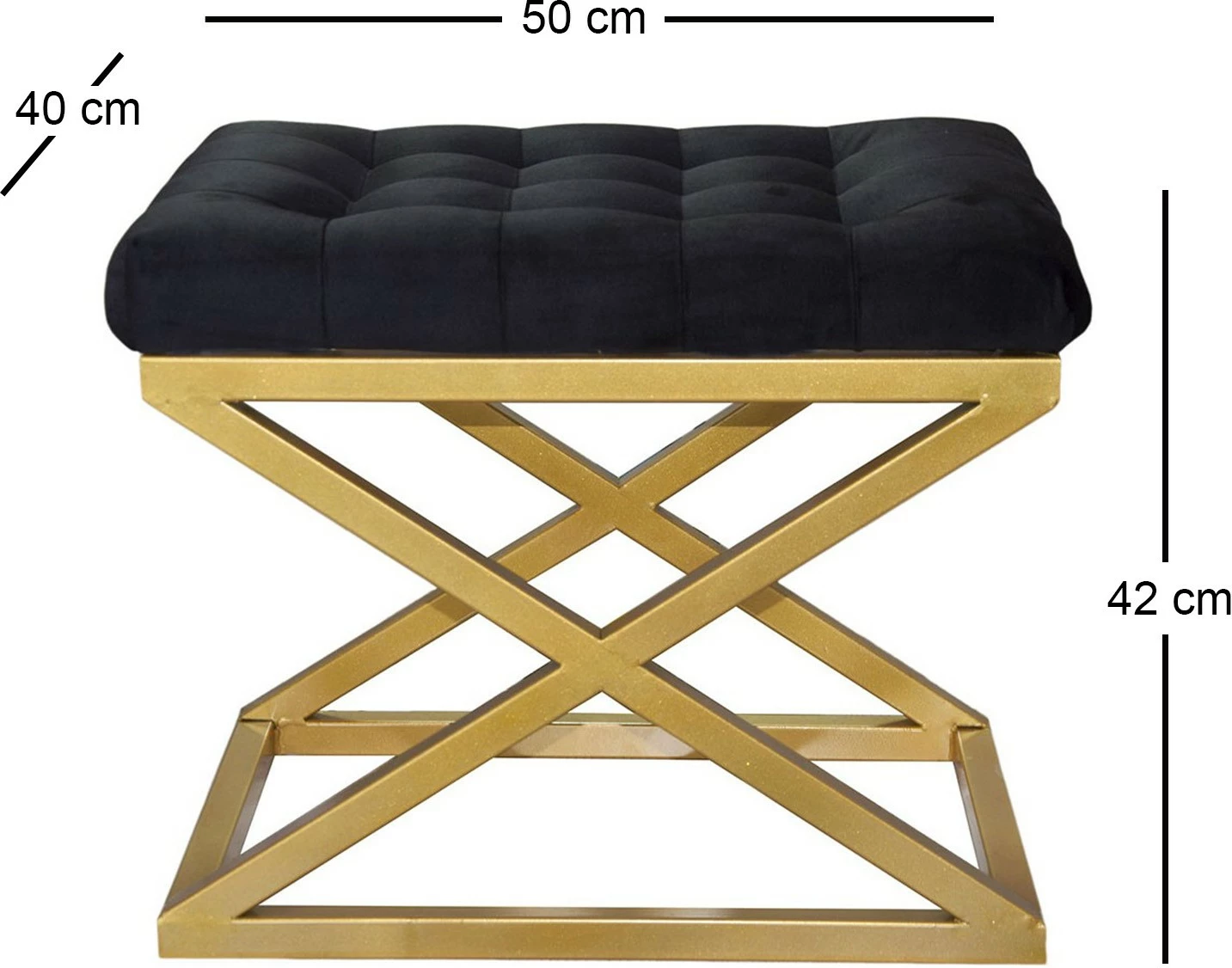Puf Atelier del Sofa, ngjyrë ari e zezë