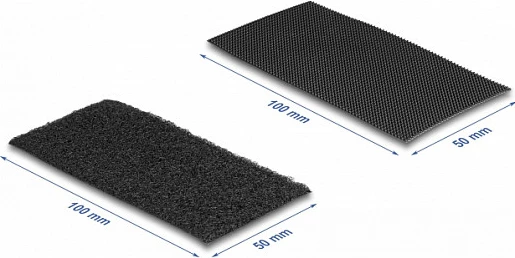 Set Velcro për menaxhim kabllosh DeLOCK, 10 copë, pad 50x110 mm + lidhëse 20 cm, i zi