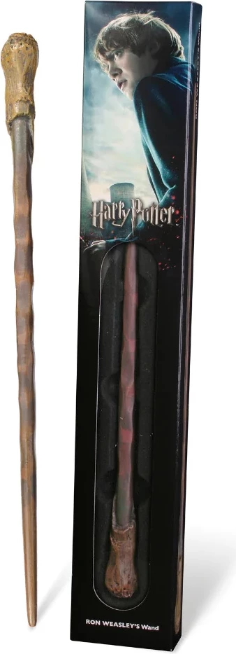 Shkop magjik NOBLE COLLECTION Harry Potter Ron Weasley, 40 cm, replikë resin e pikturuar me dorë, kafe, pa kuti koleksionisti
