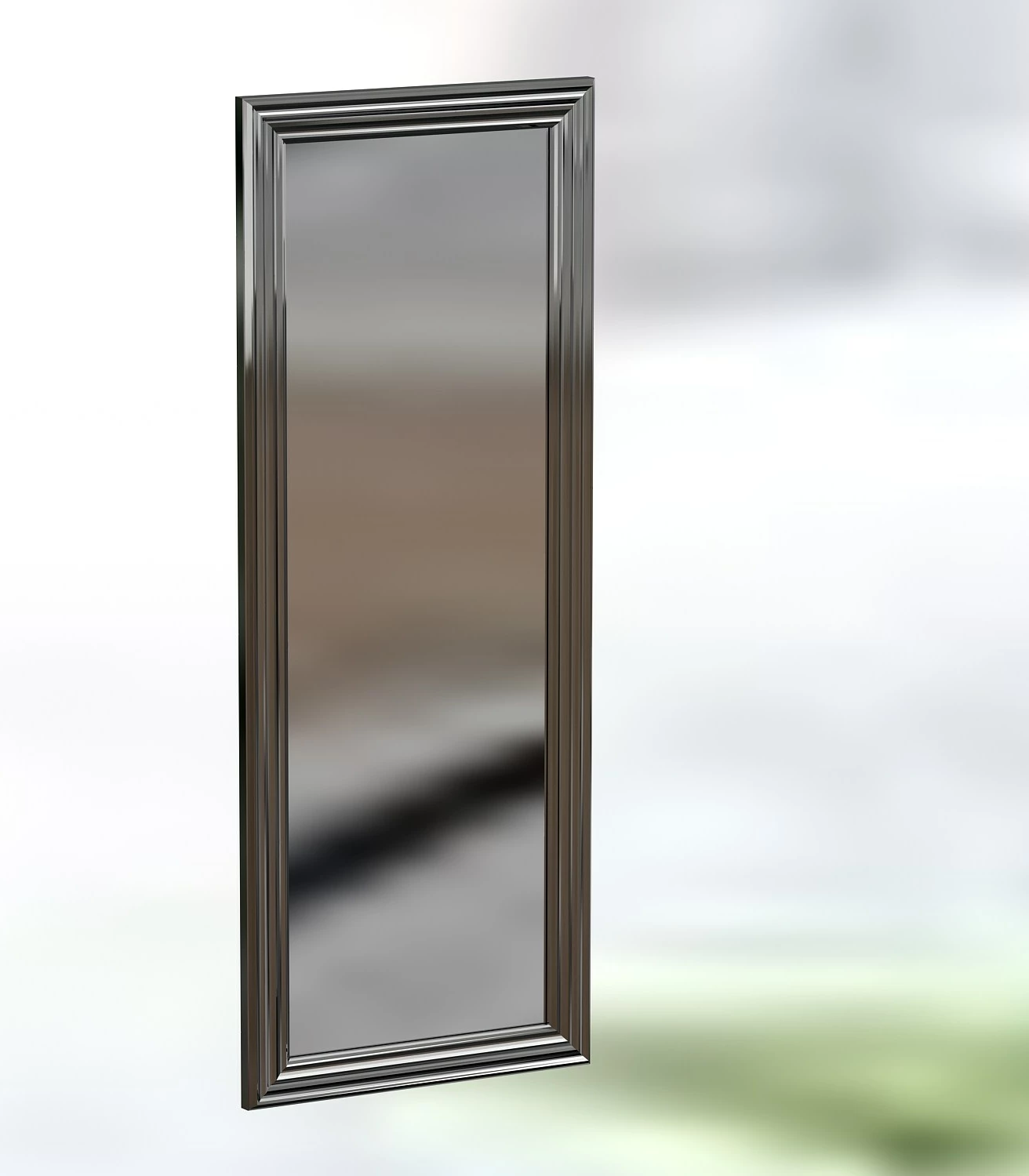 Pasqyrë me kornizë argjendi, Hanah Home, Smooth, 40x105cm