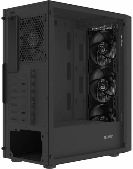 Kuti kompjuteri FURY SHOBO SH8F midi tower me dritare, e zezë