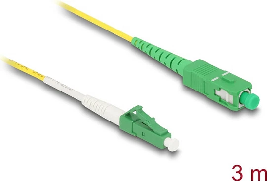 Kabllo fiber optike DeLOCK 83862, LC-SC, OS2, 3m, e verdhë