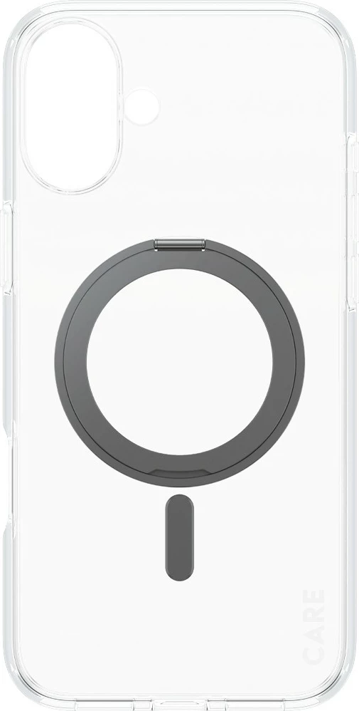 Mbështjellës PanzerGlass CARE Case Feature me Kickstand MagSAFE për iPhone 16 Plus, transparent