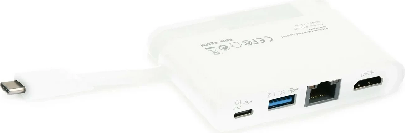 Hub Dicota USB-C 4-në-1 HDMI, i bardhë