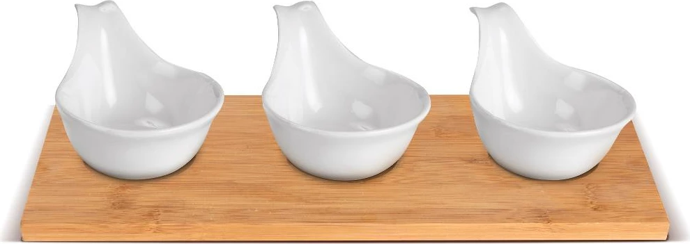 Pjata servimi porcelan 3 pjesë Lamart LT9219, të bardha