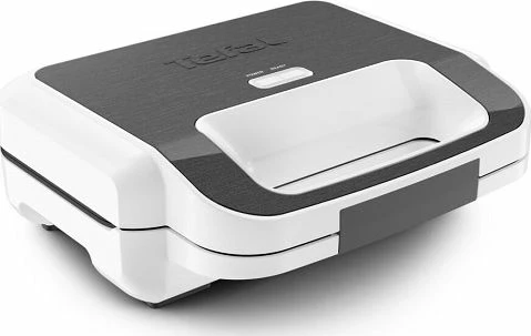 Toster 2n1 Tefal SW7011 850 W, pllaka sanduiçi trekëndësh & waffle, bardhë, set 2 pllaka