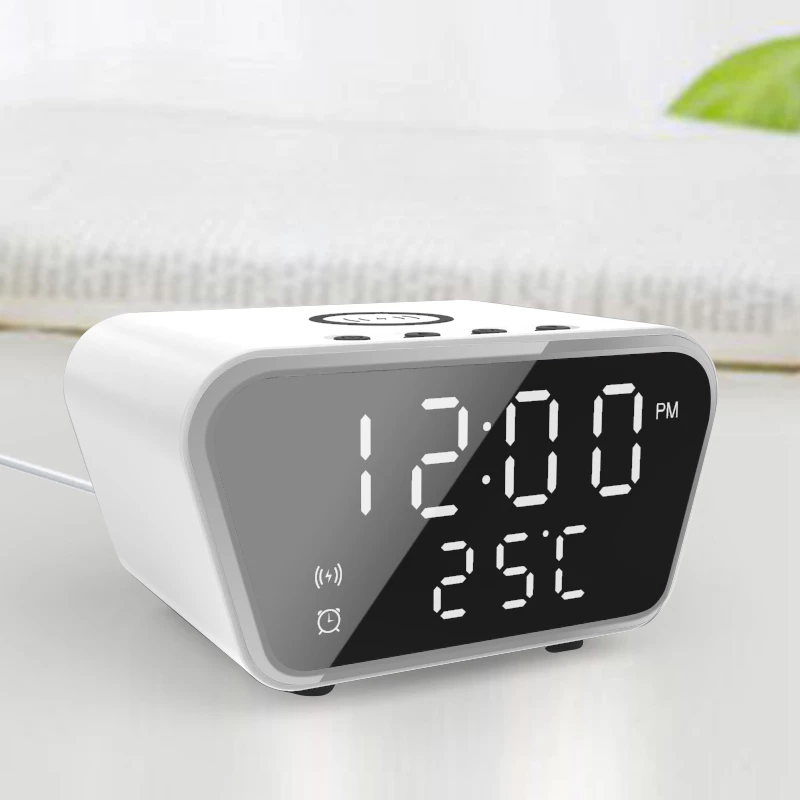 Orë alarmi LED me karikim wireless