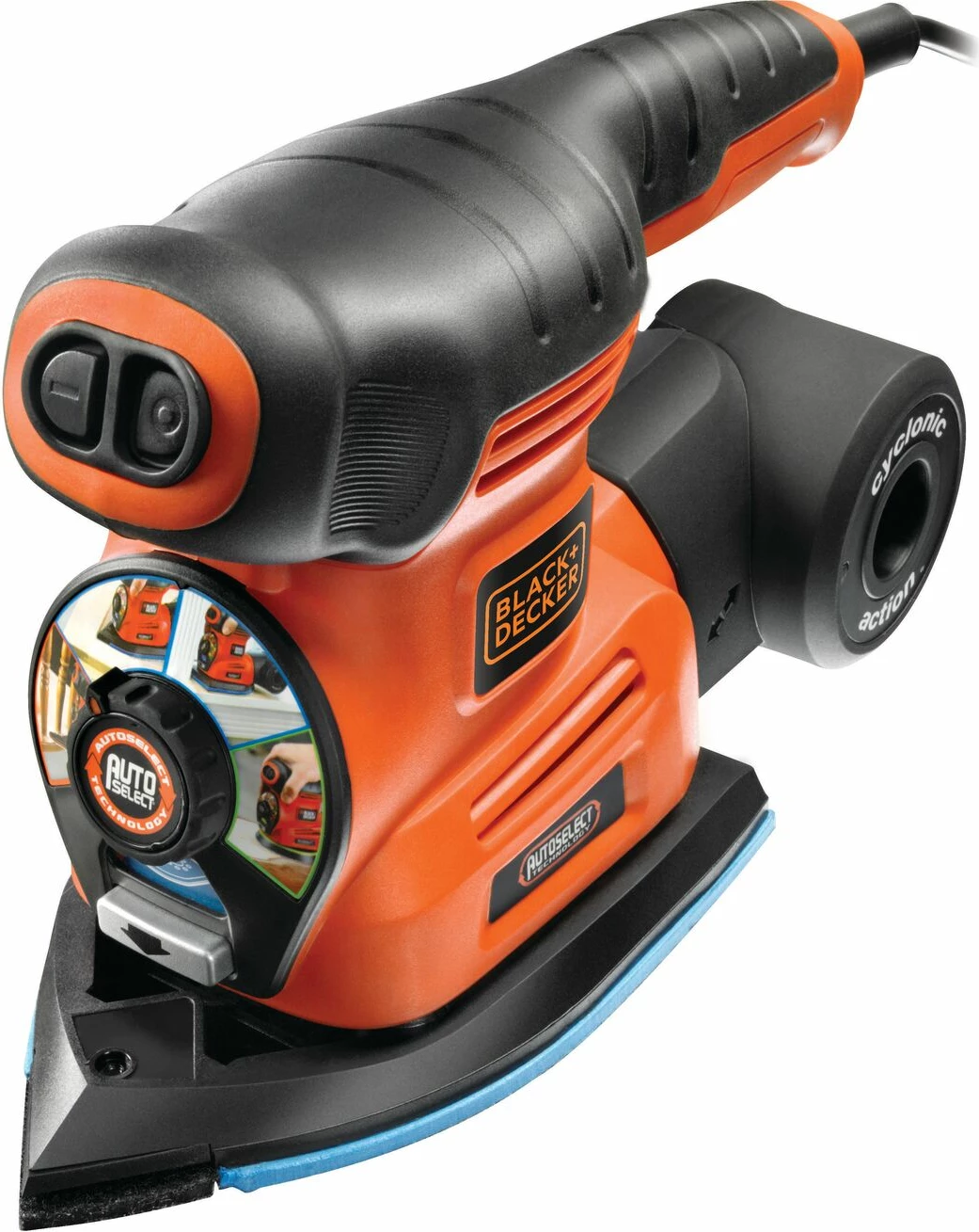 Lëmues vibrues Black&Decker KA280K 220 W 4n1, me kolektor pluhuri, set aksesorësh