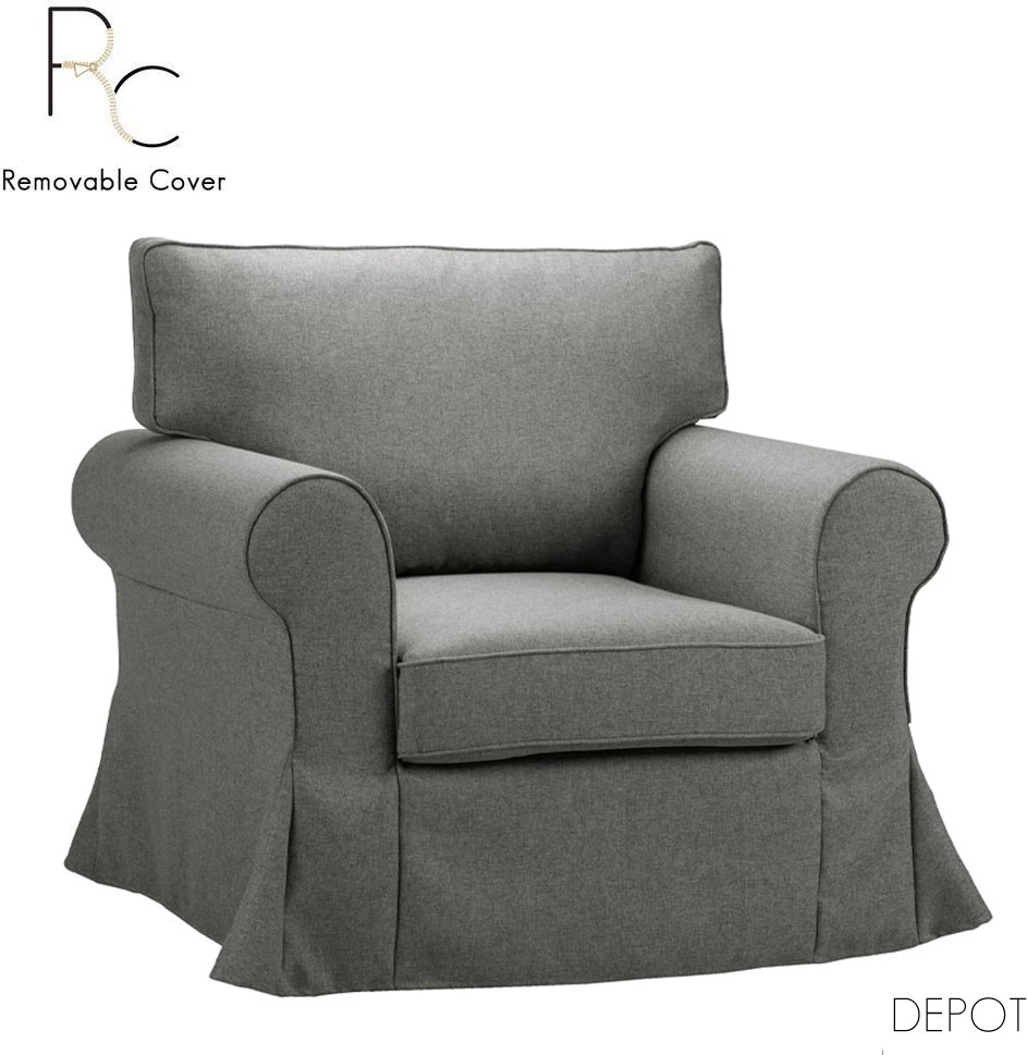 Fotelje ASHLEY me mbulesë të heqshme, ngjyrë gri, 97x85x95