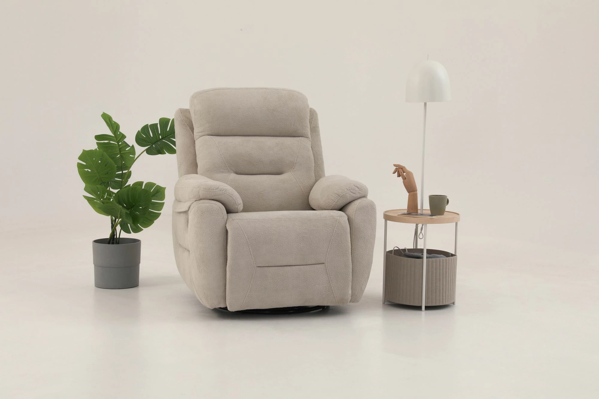 Recliner Comfort manuel, krem, Atelier del Sofa