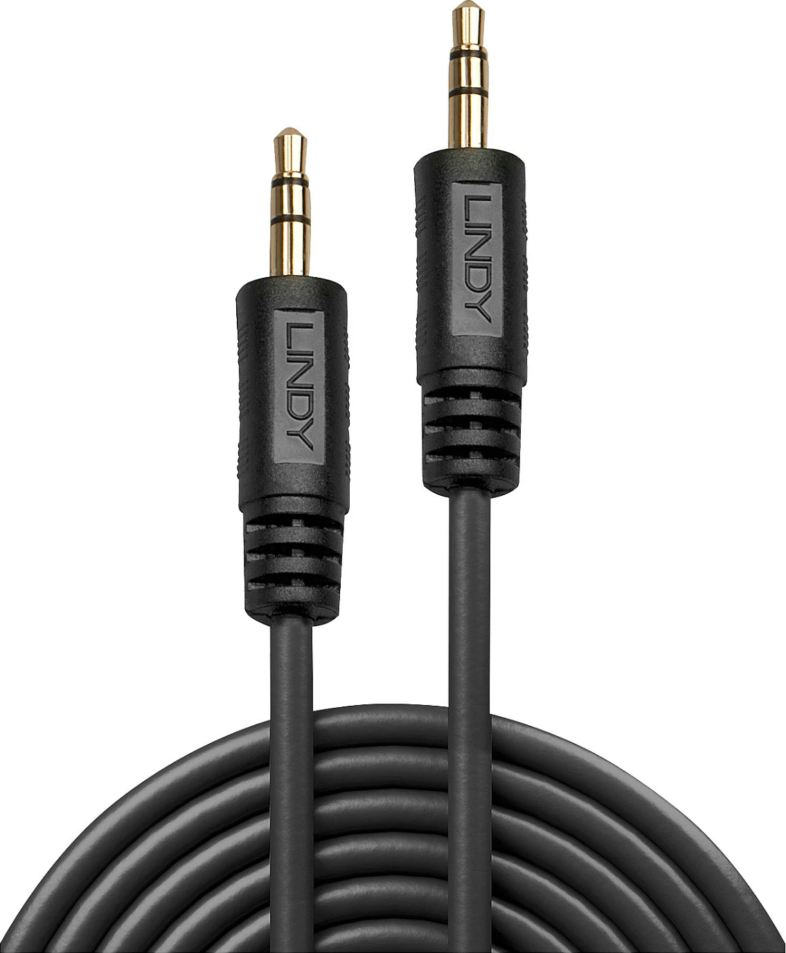 Kabllo audio LINDY 3.5mm jack, 1m, mashkull-mashkull, e zezë