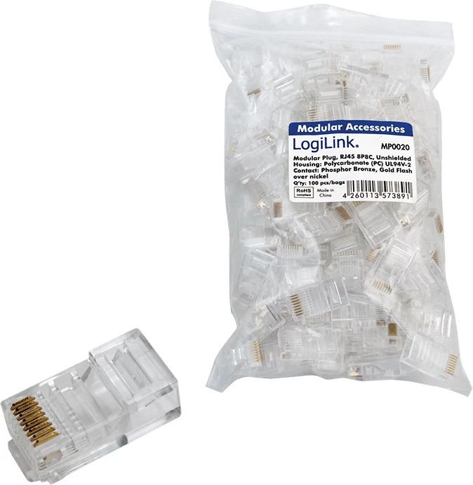 LogiLink MP0002 [RJ45 crimp plug, cat.5 (100pcs package)]