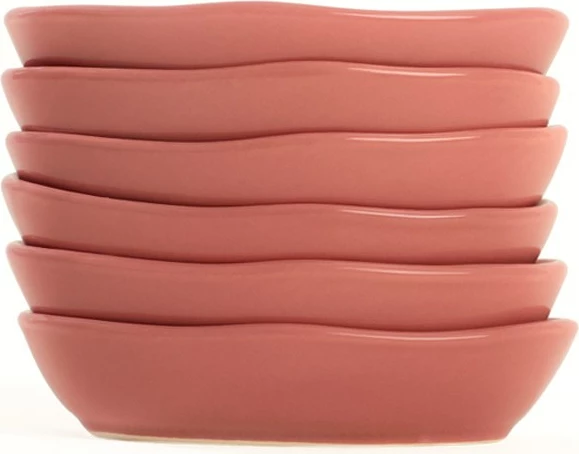 Set tasash për salca, qeramike, shumëngjyrëshe, 6 copë, Hermia Concept, 14cm