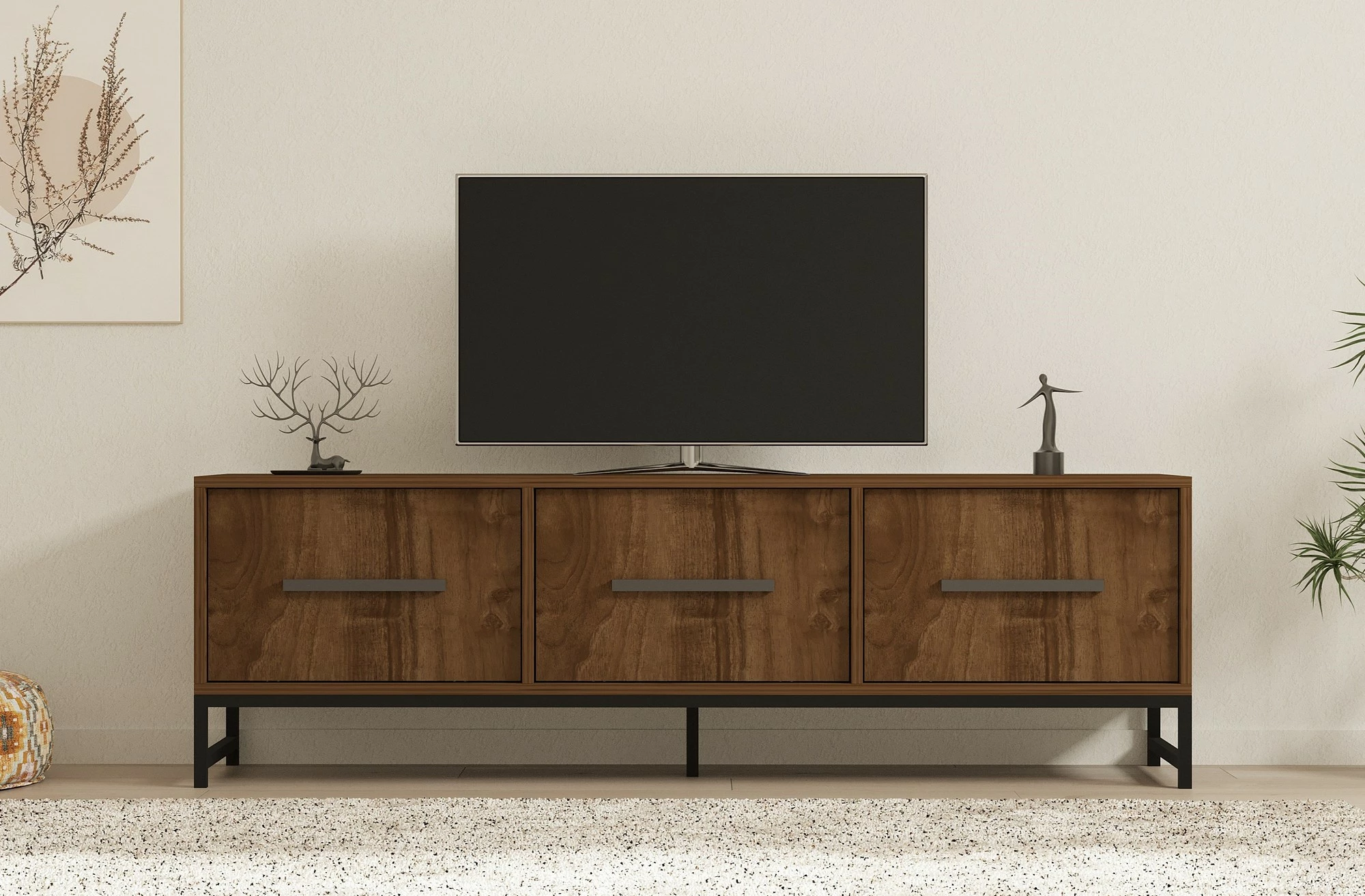 Komodë TV Hanah Home, Melody, ngjyrë arre
