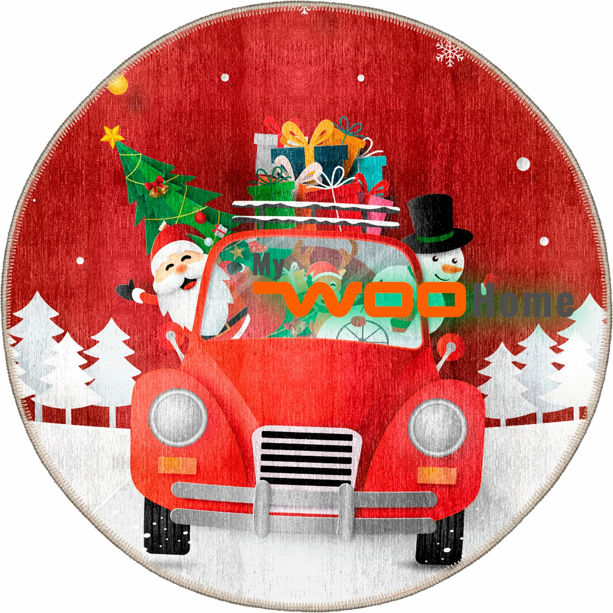 Qilim i rrumbullakët, shumëngjyrësh, Conceptum Hypnose, Woobtny0322, 120x120cm