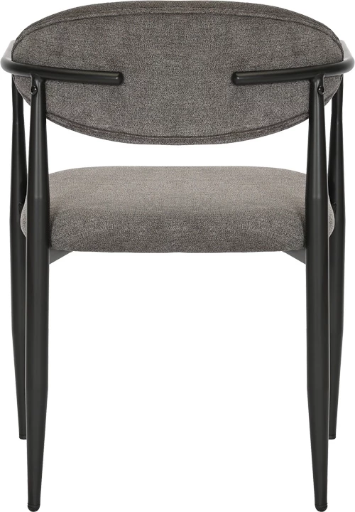 Fotel Kalone, material stof, ngjyrë antracit, këmbë të zeza matte, 56x55x78cm