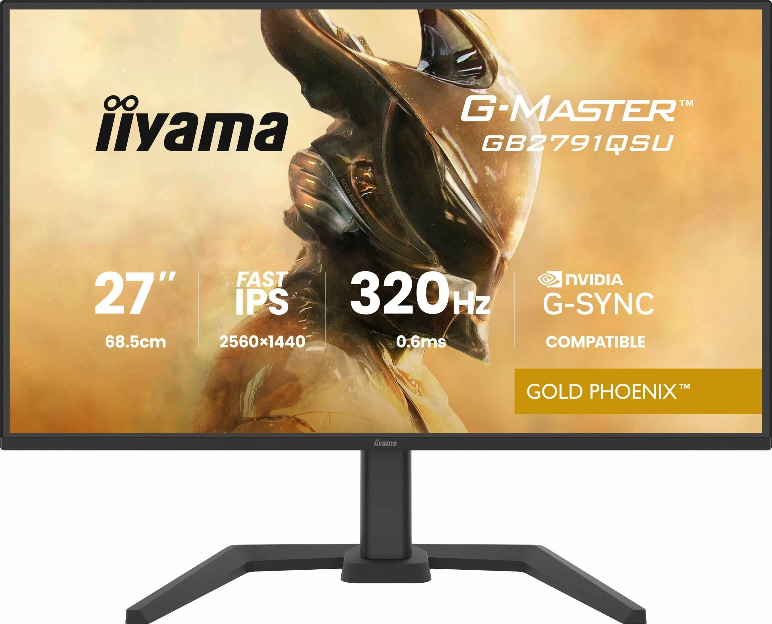 Monitor gaming iiyama G-Master GB2791QSU-B1 Gold Phoenix 27\" WQHD 320Hz Fast IPS 0.6ms, zi