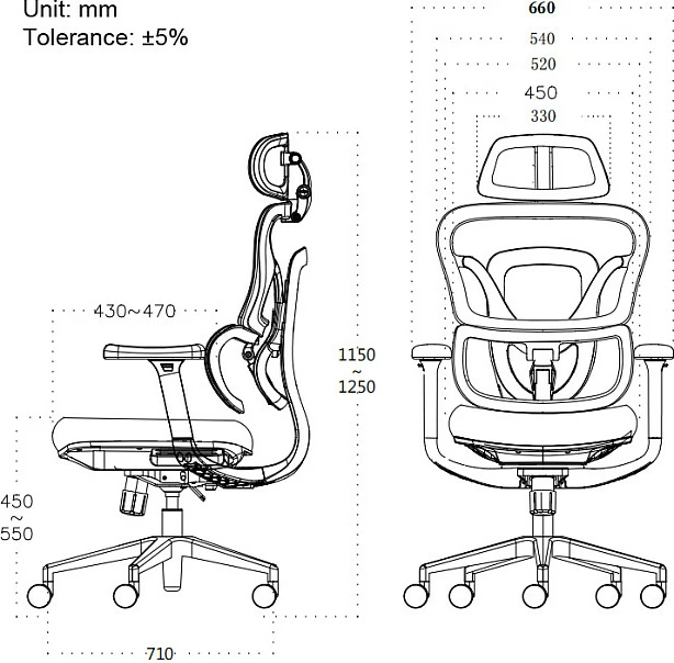 Karrige zyre ergonomike EQUIP SFS, mesh, mbështetëse koke, 3D armrests, 150 kg, e zezë
