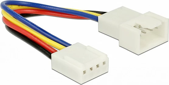 Kabllo zgjatje ventilatori DeLOCK 85360, PWM 4-pin, 10 cm, mashkull-në-femër, shumëngjyrëshe