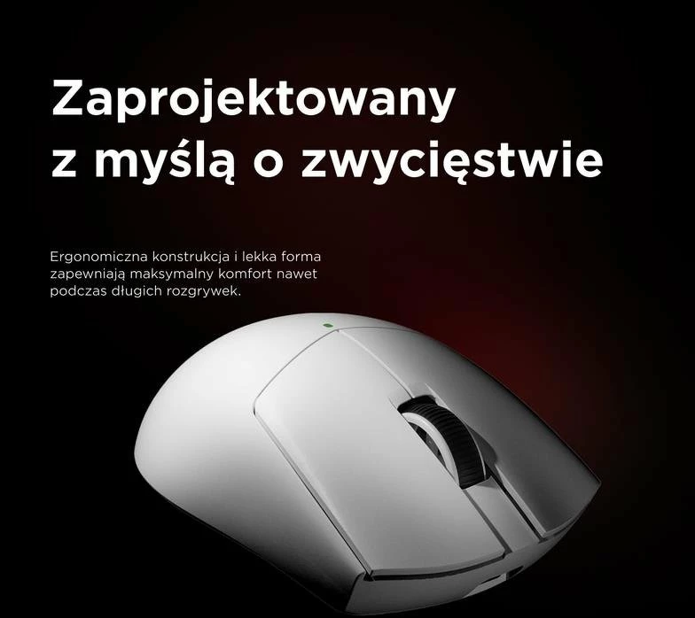 Maus Rampage Blitz Ultimate BLITZ-WHITE 30000 DPI 8000 Hz wireless/USB-C i bardhë set me receiver 8K + kabllo 1.6 m