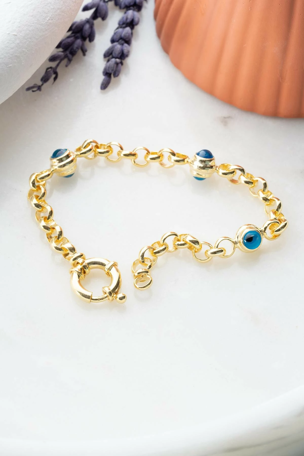 Byzylyk argjendi Jumeon, ngjyrë ari dhe turquoise, NRZ999108