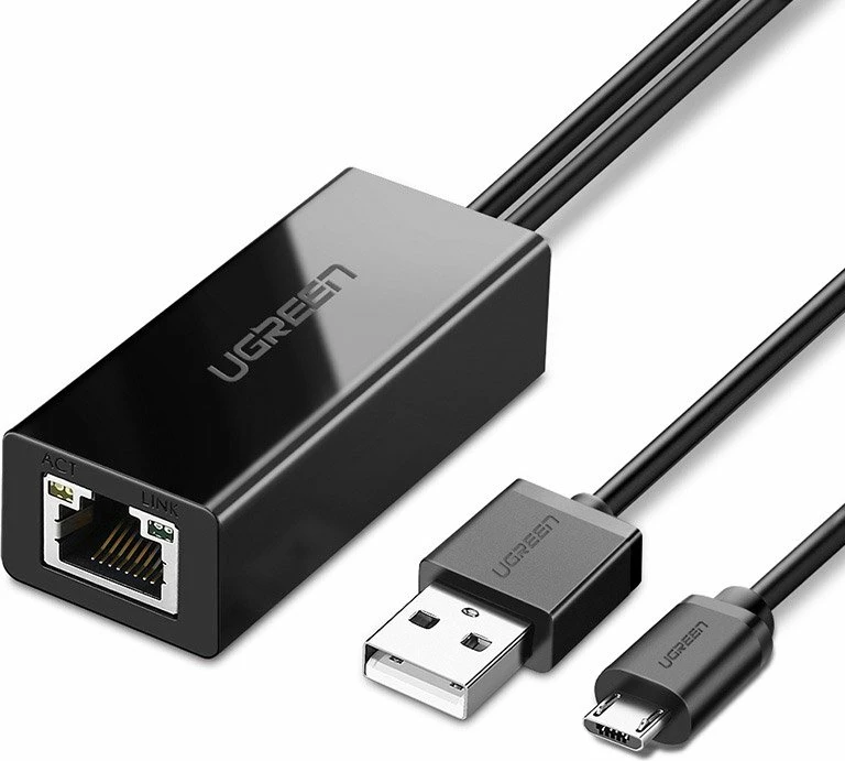 Kartë rrjeti e jashtme Ugreen 30985 për Chromecast, 100Mb/s, 1m, e zezë